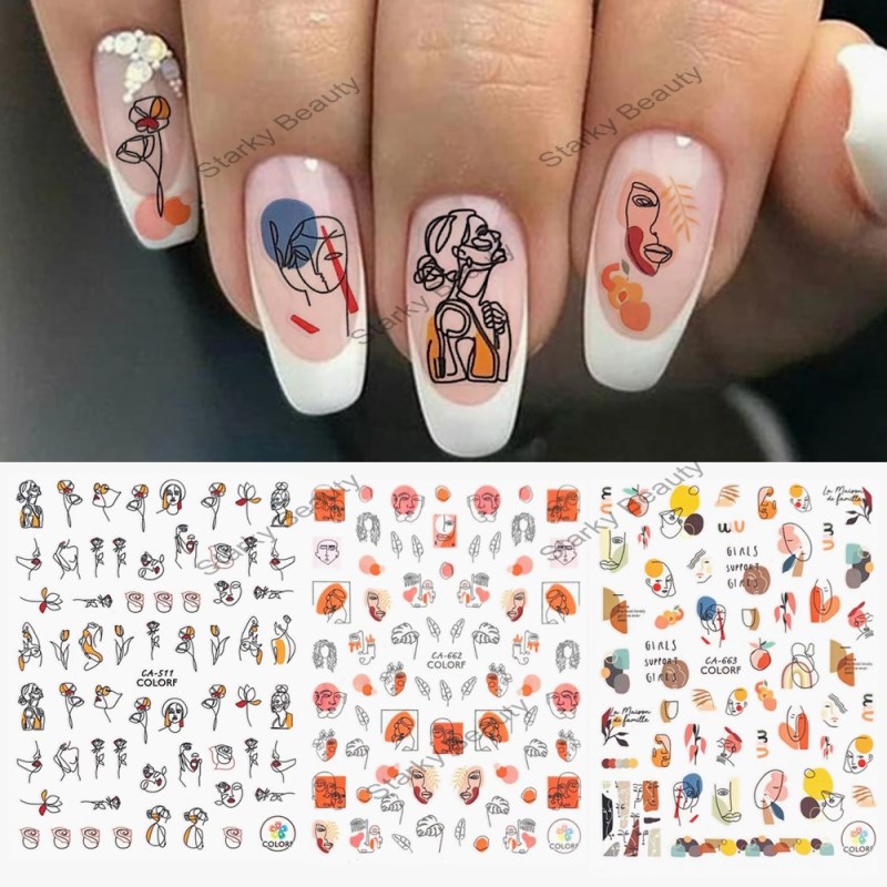 Factory Price Chinese Spring Festival Flower Pattern Nail Tattoo Nail Sticker