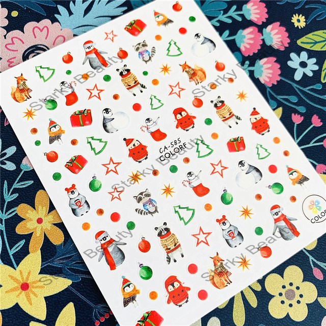 CA Series Winter pattern 3D Nail Sticker