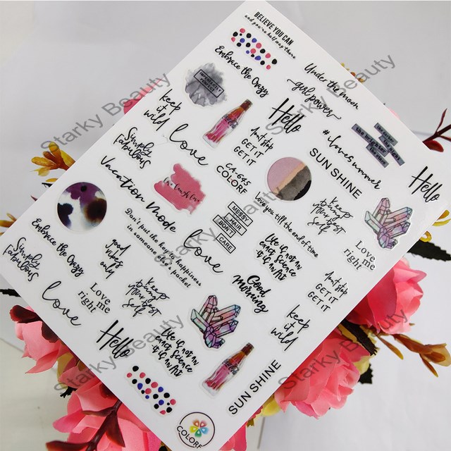 2020 CA Series Ultra-thin adhesive nail stickers personalized nail stickers