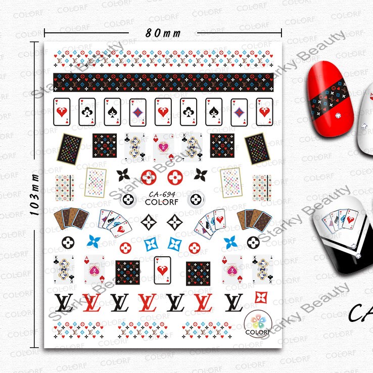 Big Brand LOGO Nail art sticker