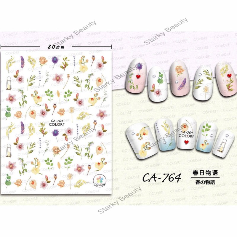 2022 Flower 3d Nail Sticker