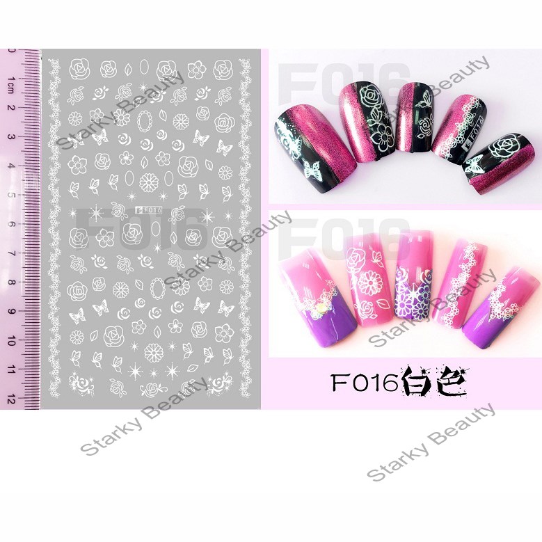 Thin 3D Back Adhesive F Series Korean Nail Stickers