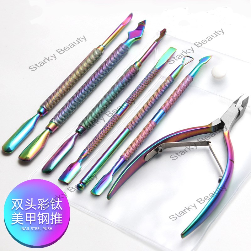 Manicure cuticle pushers scissor Set