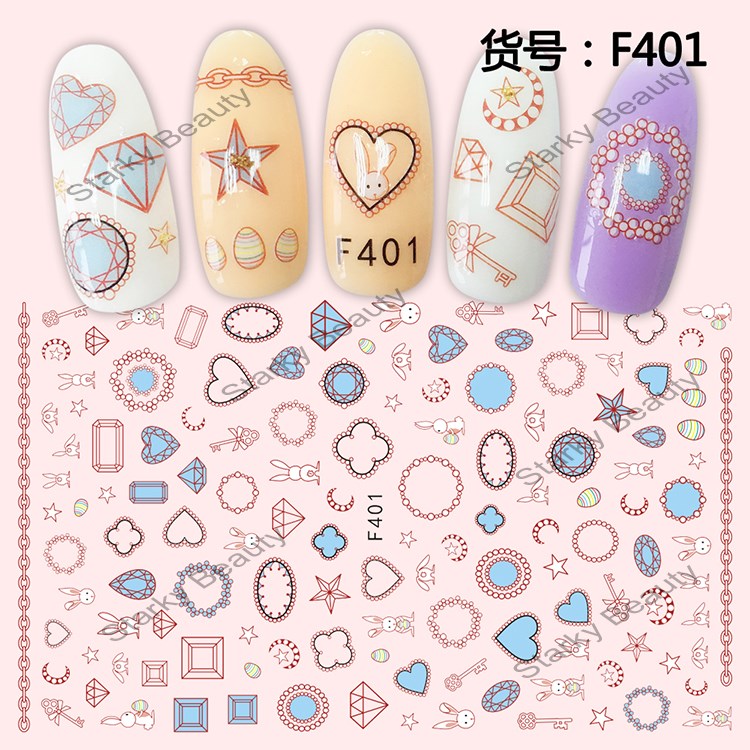 3D self-adhesive really fashion nail art sticker