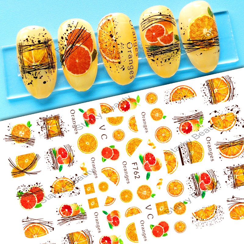 2021 Lip fruit nail art sticker