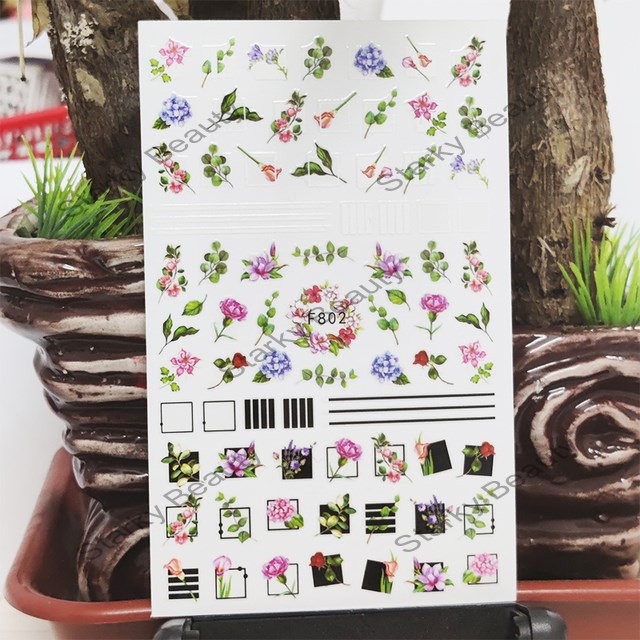 Flower 3d nail sticker