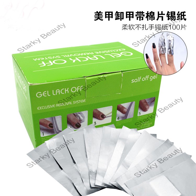 100PCS nail foil wraps (for soaking off nail)