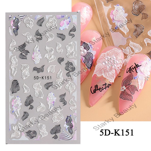 Nail art decals 5D nail stickers