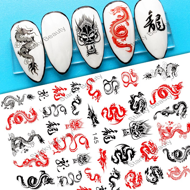 2022 dragon snake 3D nail sticker