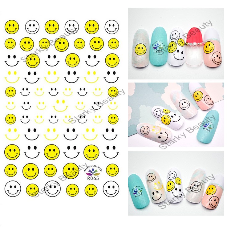 Japan 3D ultra-thin adhesive new smiley face nail supplies nail sticker