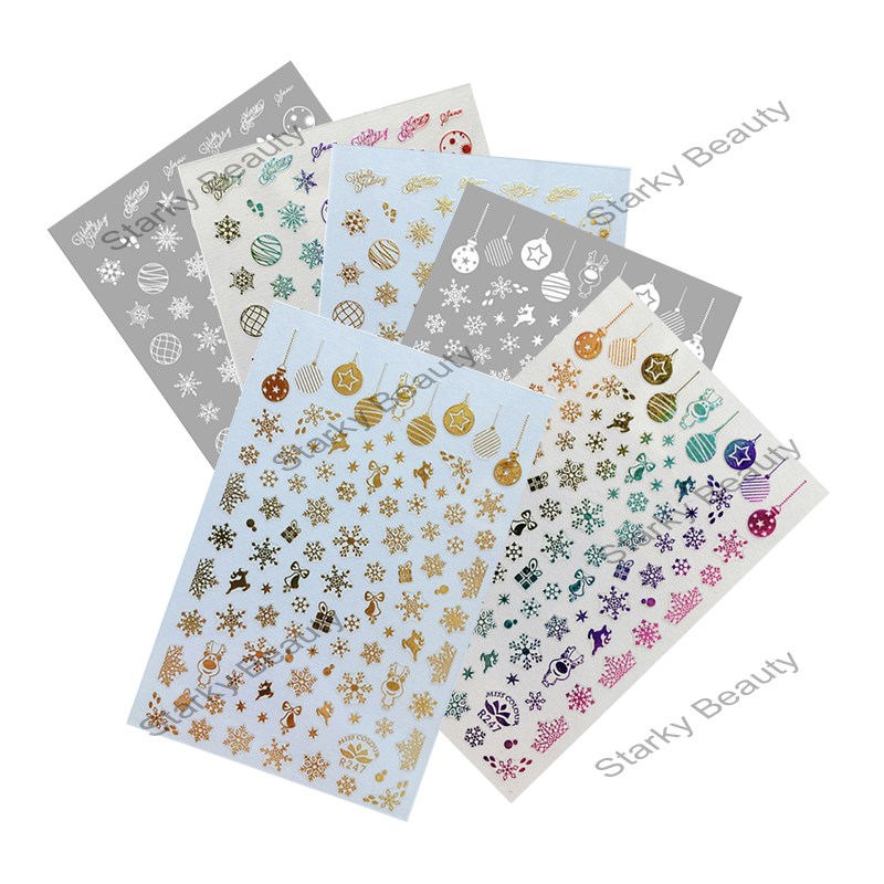 Nail Stickers Christmas New Year Decorations Nail Stickers Gift Tattoo Manicure