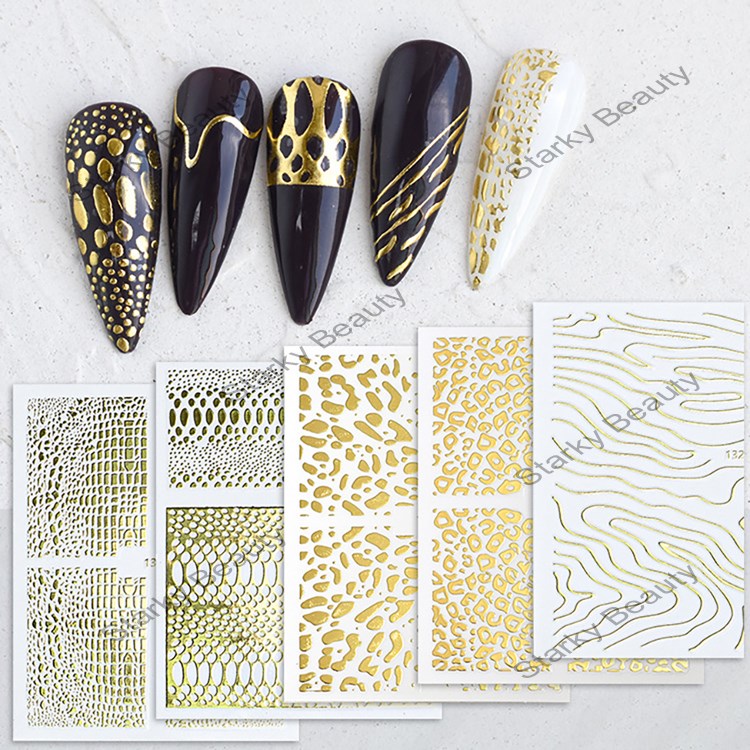 3D Bronzing Nail Sticker