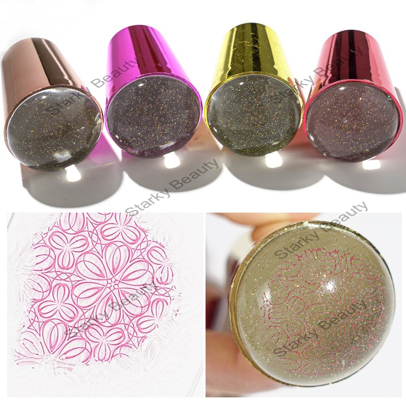 Nail Art Silicone Stamp Set Aurora Handle Quicksand Stamp