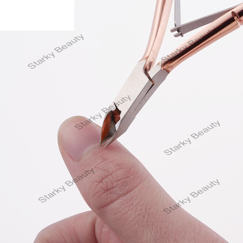 stainless steel rose gold nail scissors cut dead skin clippers