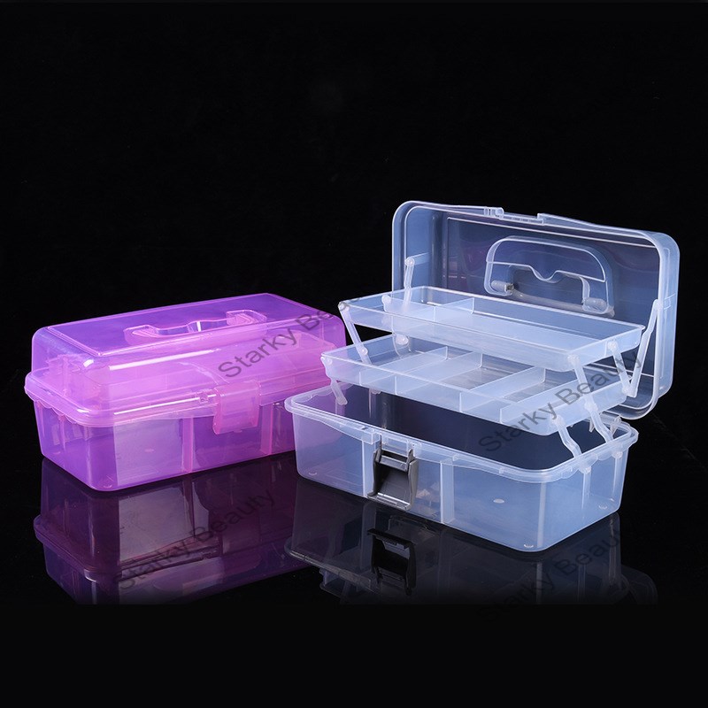 nail art tool box translucent  Storage Box plastic box