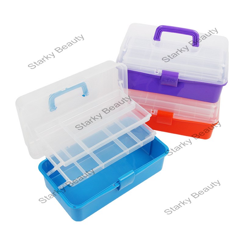 Large, Medium and Small Nail Art Tool box Nail Empty Storage Box