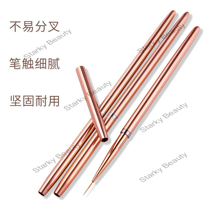 Rose Metal Pen Nail Art Liner Set Pen