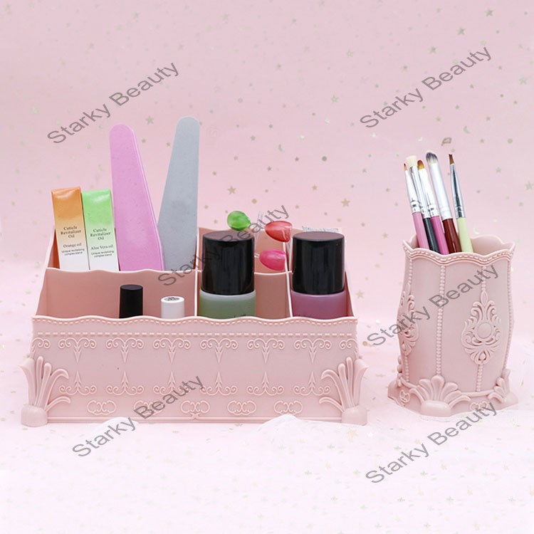 plastic nail file brush tool holder set