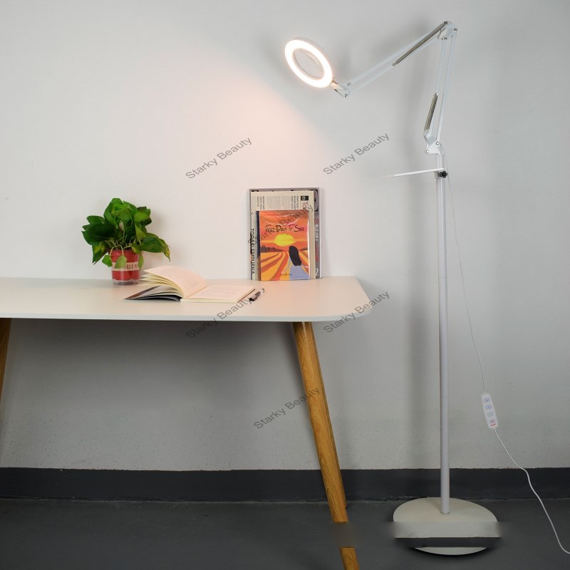 led magnifying glass floor lamp beauty nail pulley floor lamp