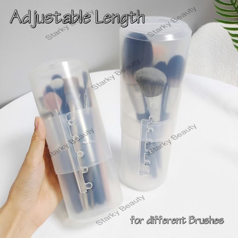 Transparent Adjustable Storage Bucket Makeup Brush Pen Holder