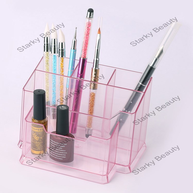 Nail pen brush scissors tool shelf