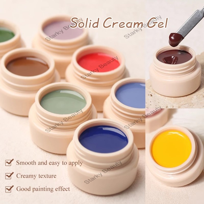 New 48colors solid color cream gel paint gel