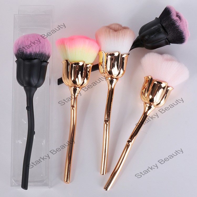 Rose Flower Makeup Brush Large Loose Powder Brush Beauty Tool Nail Dust Brush