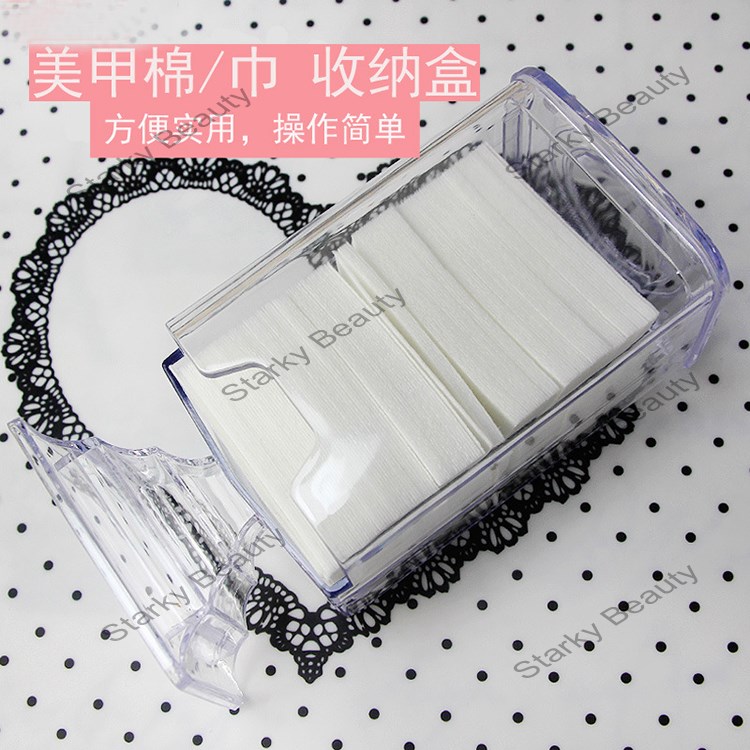 nail polish remover cotton pads paper in plastic box(200pcs/box)