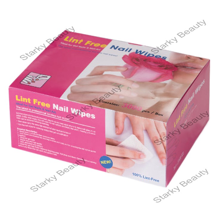 3000 pcs Lint nonwoven soft Nail art gel remover nail wipes