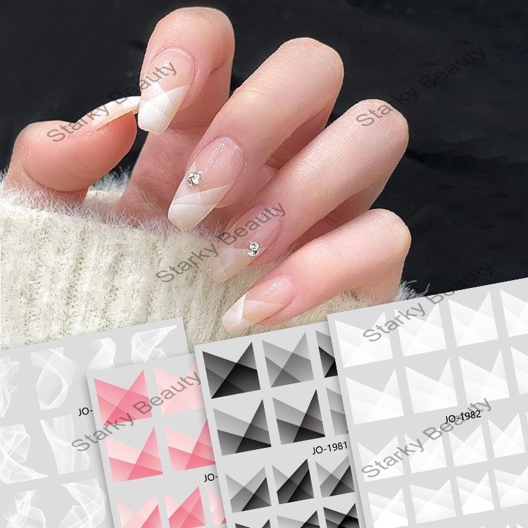 French Gradient Nail Stickers Wholesale French Translucent Gentle Nail Stickers