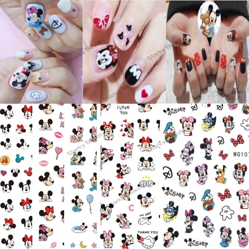 Cute Cartoon Fire Mouse Series Mickey Kids Nail Stickers