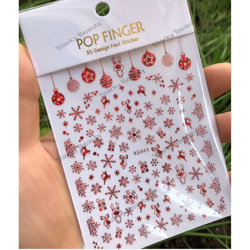 New Strap Adhesive Winter Snowflake Nail Sticker