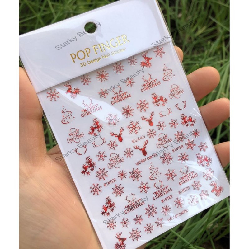 New Strap Adhesive Winter  Snowflake Nail Sticker