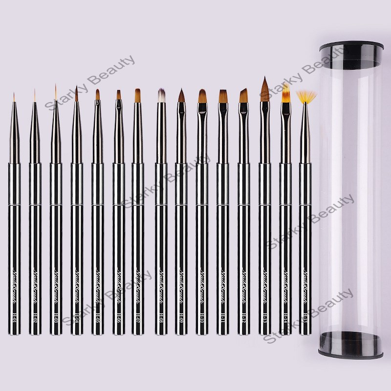 Nail Pen Set Color Painting Flower Pull Line Pen Carving Light Therapy Gradient Brush Tool