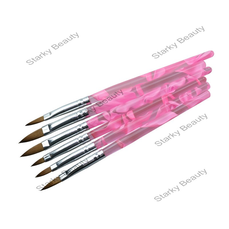 Nail Art Crystal Pen Painted and Carved Brush 6 Sets