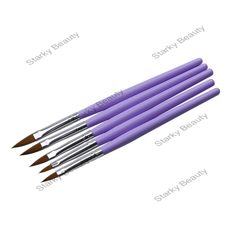 purple nail art acrylice painted carved brush set