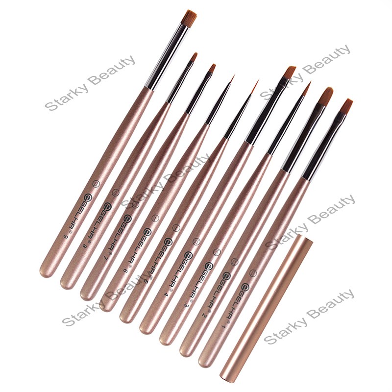 Rose Gold Handle Nail Art Brush