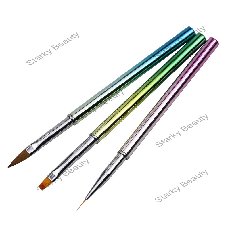 bright handle carved nail pen painting drawing gel line pen