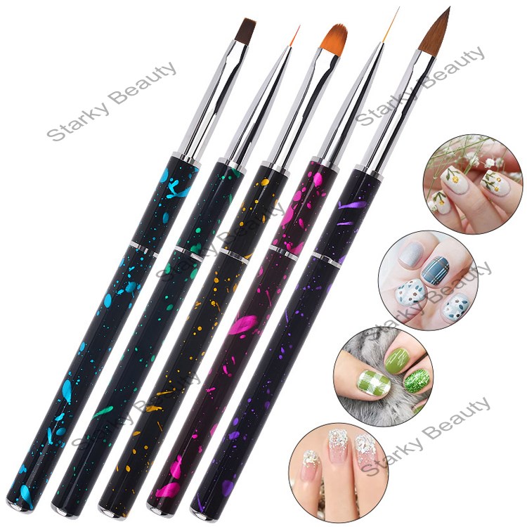 New arrival 5pcs nail art paint drawing liner gel brush