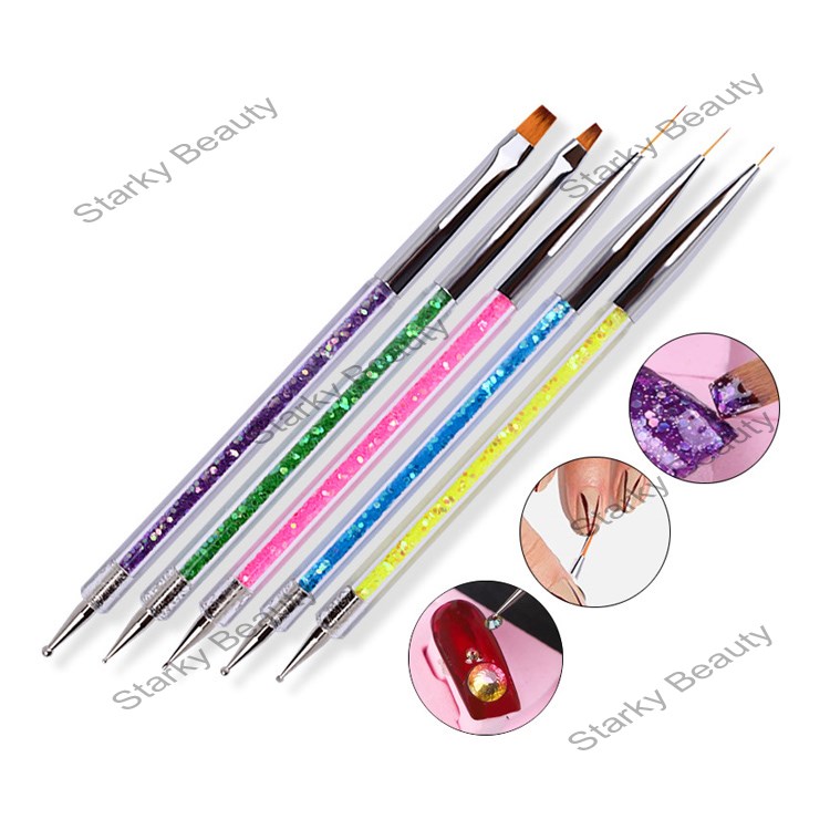 nail art tool set double use nail dotting tool two way nail art pen