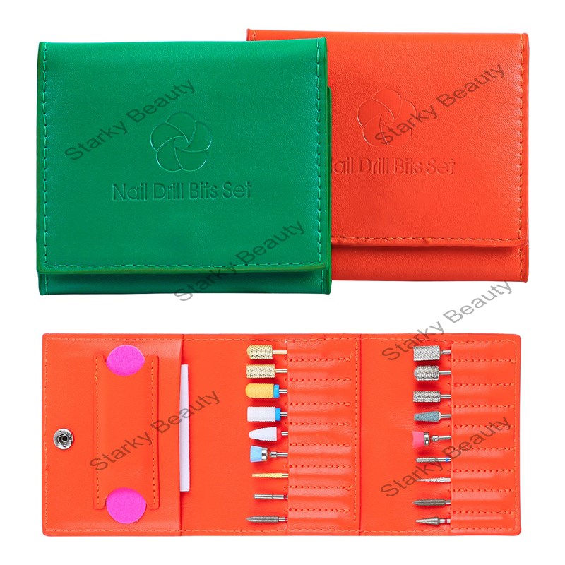 Nail Drill Bits Display Organizing Portable Grinding Heads Storage Bag