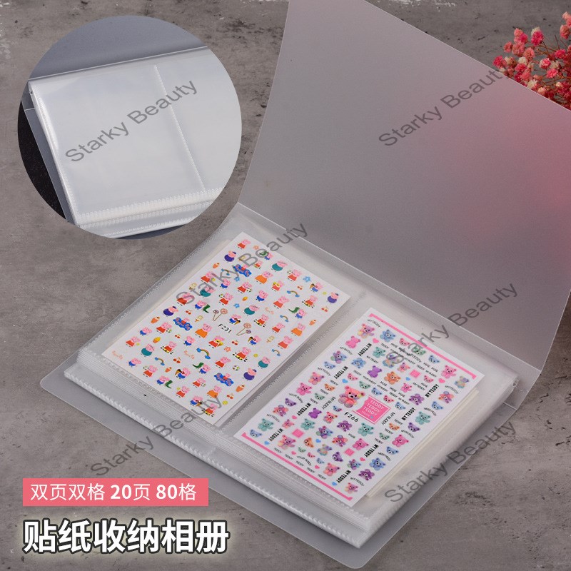 Nail Sticker Storage Book Nail Decal Nail Form Storage Tool