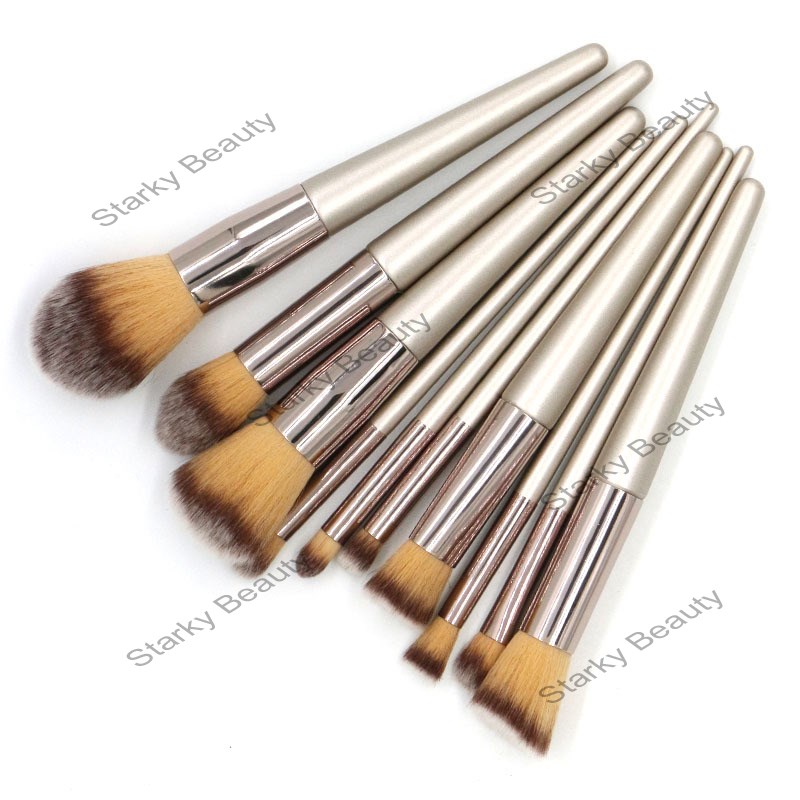 Champagne color new makeup brush set brush beauty tool foundation brush soft bristle set