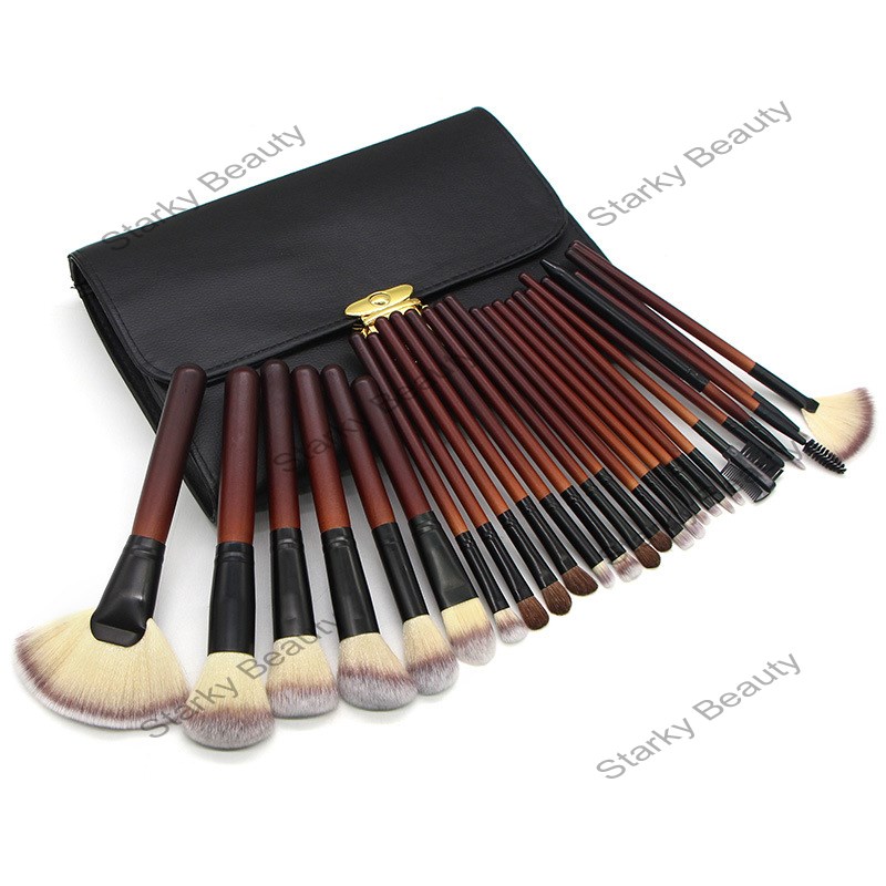 26pcs animal hair horse hair full set of mahogany beauty tools brush