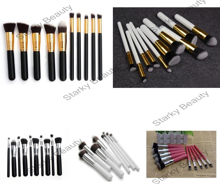 10 pcs cosmetics brush set