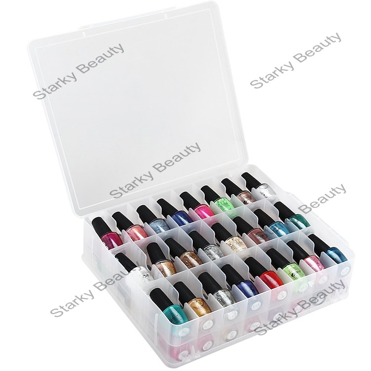 Nail Polish Holder for 48 Bottles with Adjustable Compartments