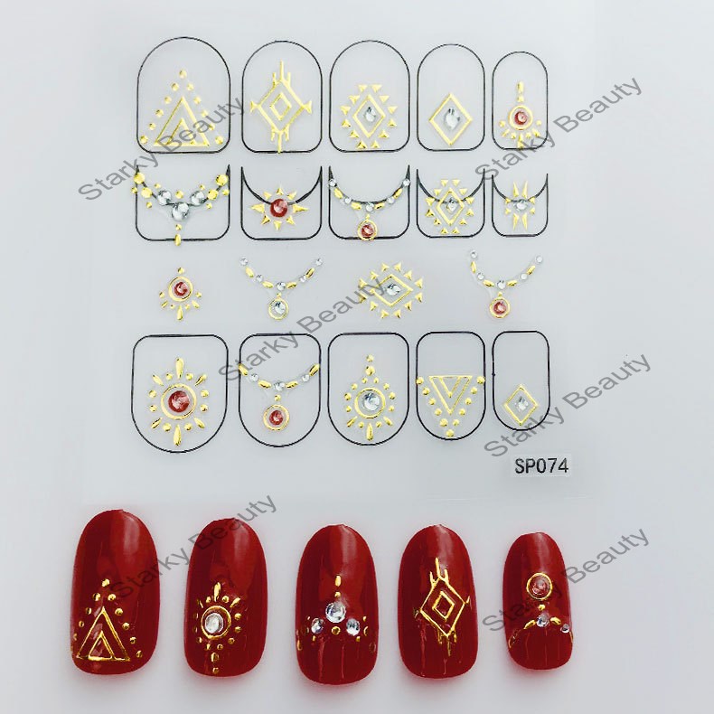 Manicure shell 3d hot stamping radium nail sticker nail jewelry small applique OEM