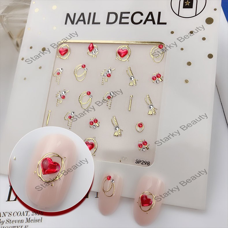 3D Hot Stamping Imitation Diamond Epoxy Nail Art Jewelry Nail Decal