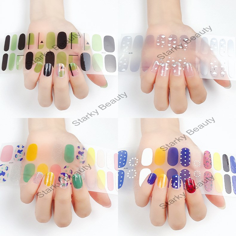 Gel nail polish film manicure stickers 22 nail stickers full stickers