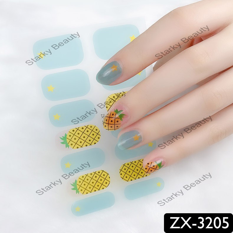 14 stickers crystal nail nail stickers jelly gel clear translucent nail stickers